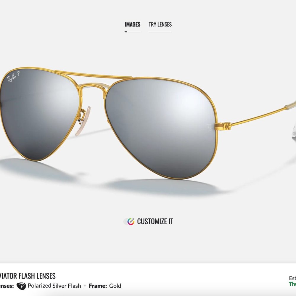 Ray Ban Aviator Flash Lenses